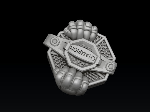 MMA Pendant 3D print model 3Dプリントモデル