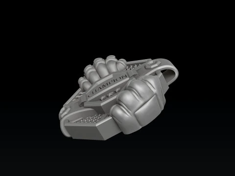 Modelo de impress&atilde;o 3D do pingente MMA Modelo de Impressão 3D