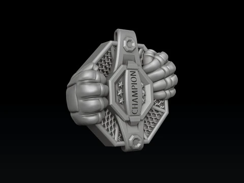 Modelo de impress&atilde;o 3D do pingente MMA Modelo de Impressão 3D
