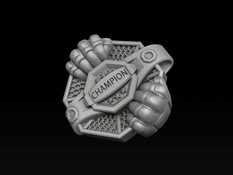 Modelo de impress&atilde;o 3D do pingente MMA Modelo de Impressão 3D