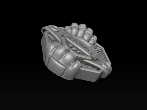 Modelo de impress&atilde;o 3D do pingente MMA Modelo de Impressão 3D
