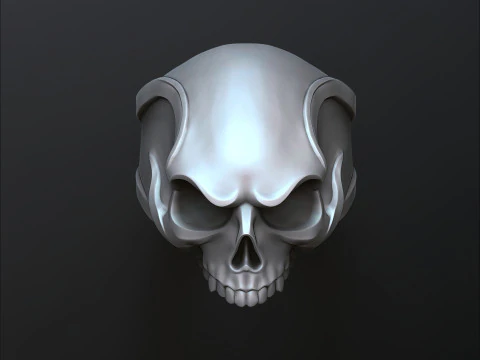 Angry Skull Ring 3D-Druckmodell 3D Druckmodell