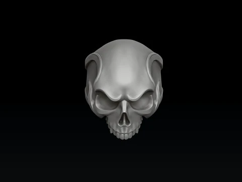 アングリースカルリング3Dプリントモデル 3Dプリントモデル