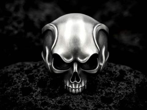Angry Skull Ring 3D print model 3D Print Model