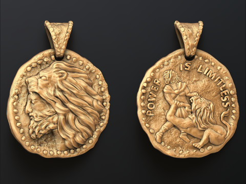 Old Coin Pendant v2 3D print model 3Dプリントモデル