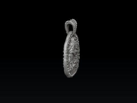 Old Coin Pendant v2 3D print model 3D प्रिंट मॉडल