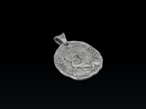 Old Coin Pendant v2 3D print model 3D प्रिंट मॉडल