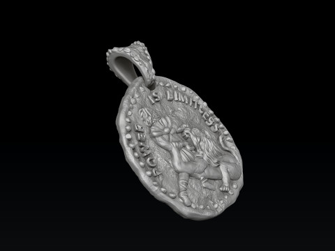 Old Coin Pendant v2 3D print model 3D प्रिंट मॉडल