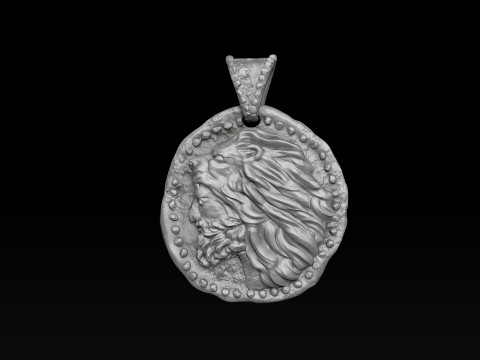 Old Coin Pendant v2 3D print model 3D प्रिंट मॉडल