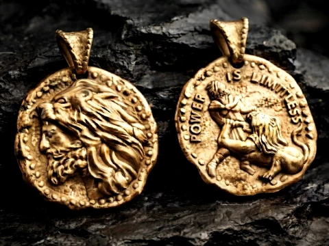 Old Coin Pendant v2 3D print model 3D Print Model