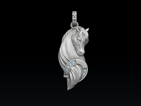 Horse Pendant 3D print model 3D 打印模型