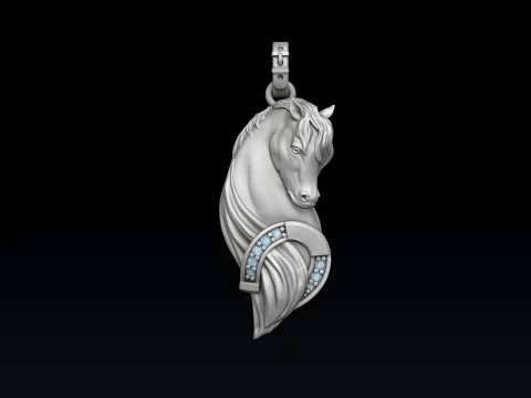 Horse Pendant 3D print model 3D Print Model
