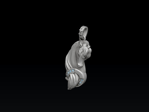 Horse Pendant 3D print model 3D 打印模型