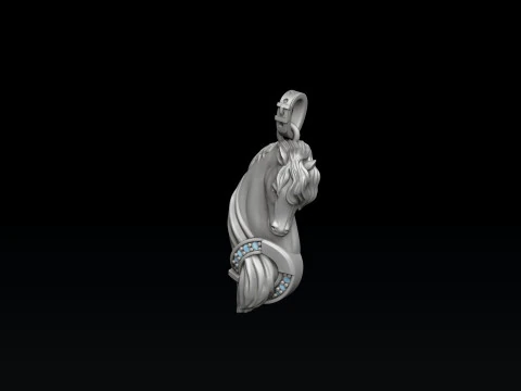Horse Pendant 3D print model 3D Print Model