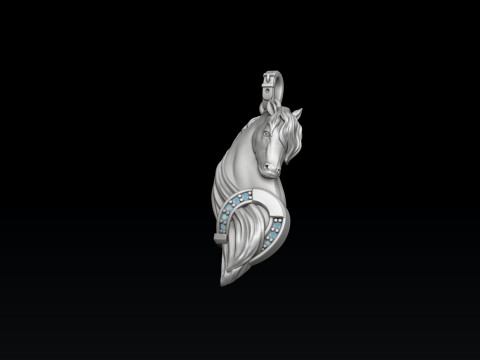 Horse Pendant 3D print model 3D 打印模型