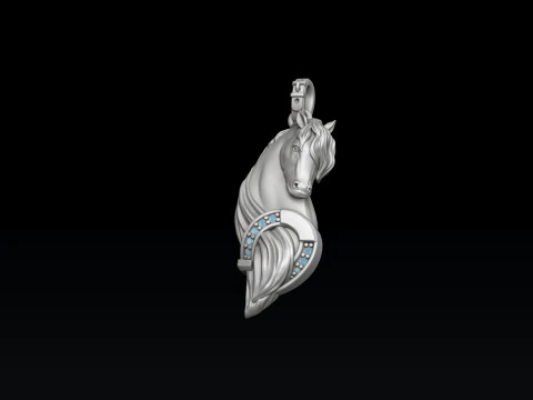 Horse Pendant 3D print model 3D Print Model