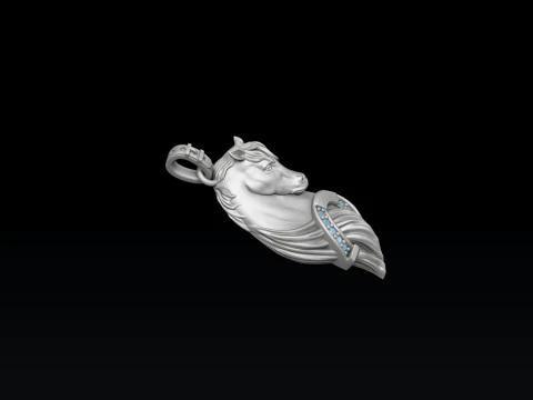 Horse Pendant 3D print model 3D Print Model