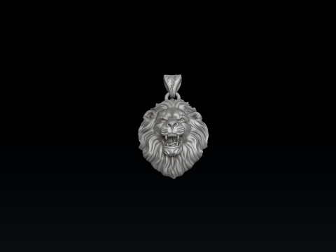 Lion Pendant Ring Collection Set 3D print model 3Dプリントモデル
