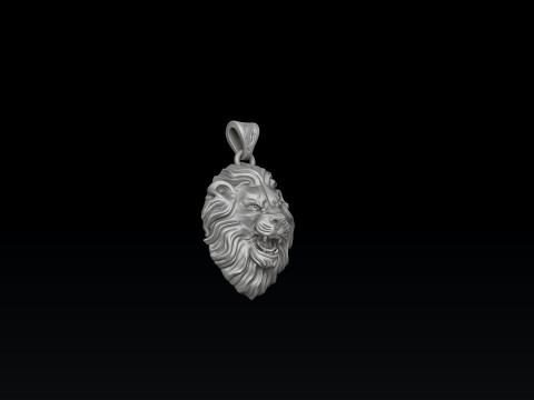 Lion Pendant Ring Collection Set 3D print model 3Dプリントモデル