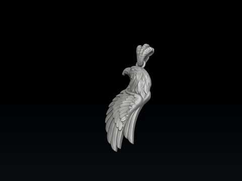Eagle Pendant Ring Collection Set 3D print model 3D Print Model