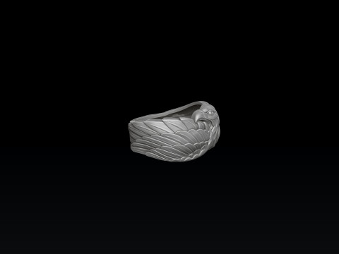 Eagle Pendant Ring Collection Set 3D print model 3D Print Model