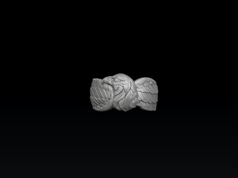 Eagle Pendant Ring Collection Set 3D print model 3D Print Model