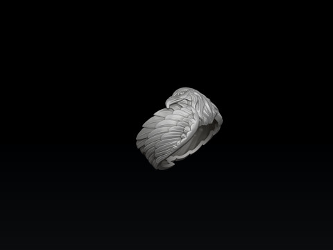 Eagle Pendant Ring Collection Set 3D print model 3D Print Model