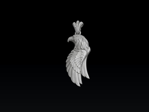 Eagle Pendant Ring Collection Set 3D print model 3D Print Model