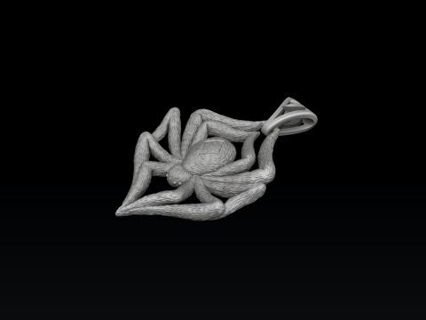 Spider pendant ring collection set 3D print model 3Dプリントモデル
