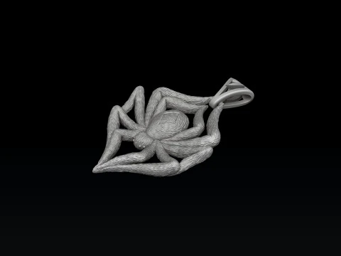 Spider pendant ring collection set 3D print model 3D Print Model