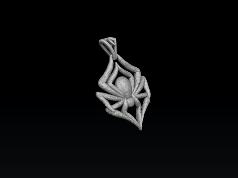 Spider pendant ring collection set 3D print model 3Dプリントモデル