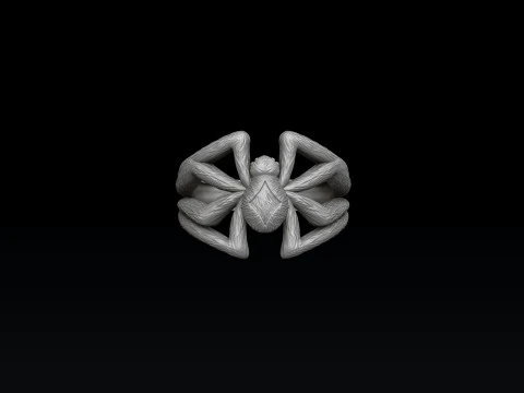 Spider pendant ring collection set 3D print model 3D Print Model
