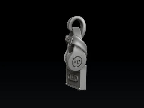 Cassette Tape And Headphones Pendant 3D print model 3D Print Model