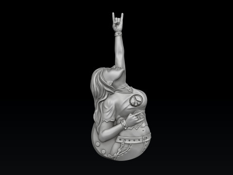 Rocker Pendant 3D print model 3Dプリントモデル