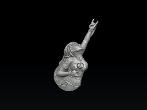 Rocker Pendant 3D print model 3Dプリントモデル