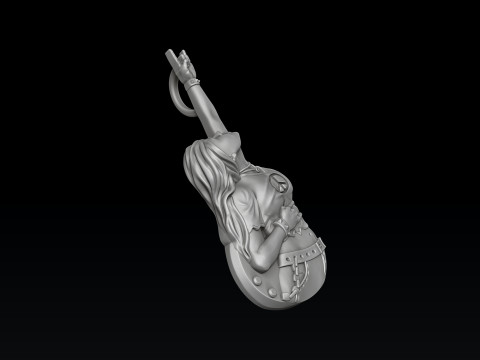 Rocker Pendant 3D print model 3Dプリントモデル
