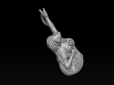 Rocker Pendant 3D print model 3Dプリントモデル
