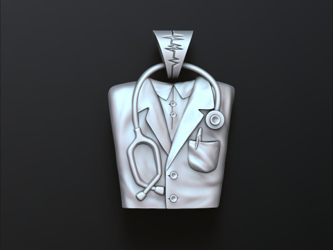 Doctor Pendant 3D print model 3Dプリントモデル