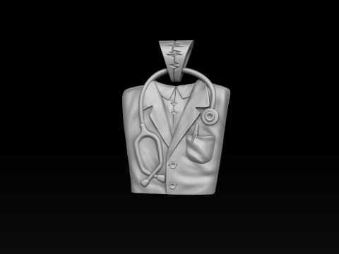 Doctor Pendant 3D print model 3Dプリントモデル
