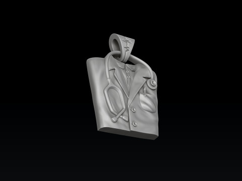 Doctor Pendant 3D print model 3Dプリントモデル
