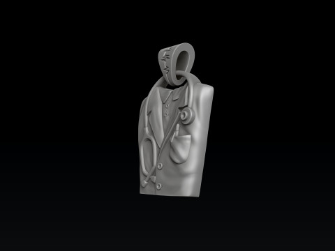 Doctor Pendant 3D print model 3Dプリントモデル