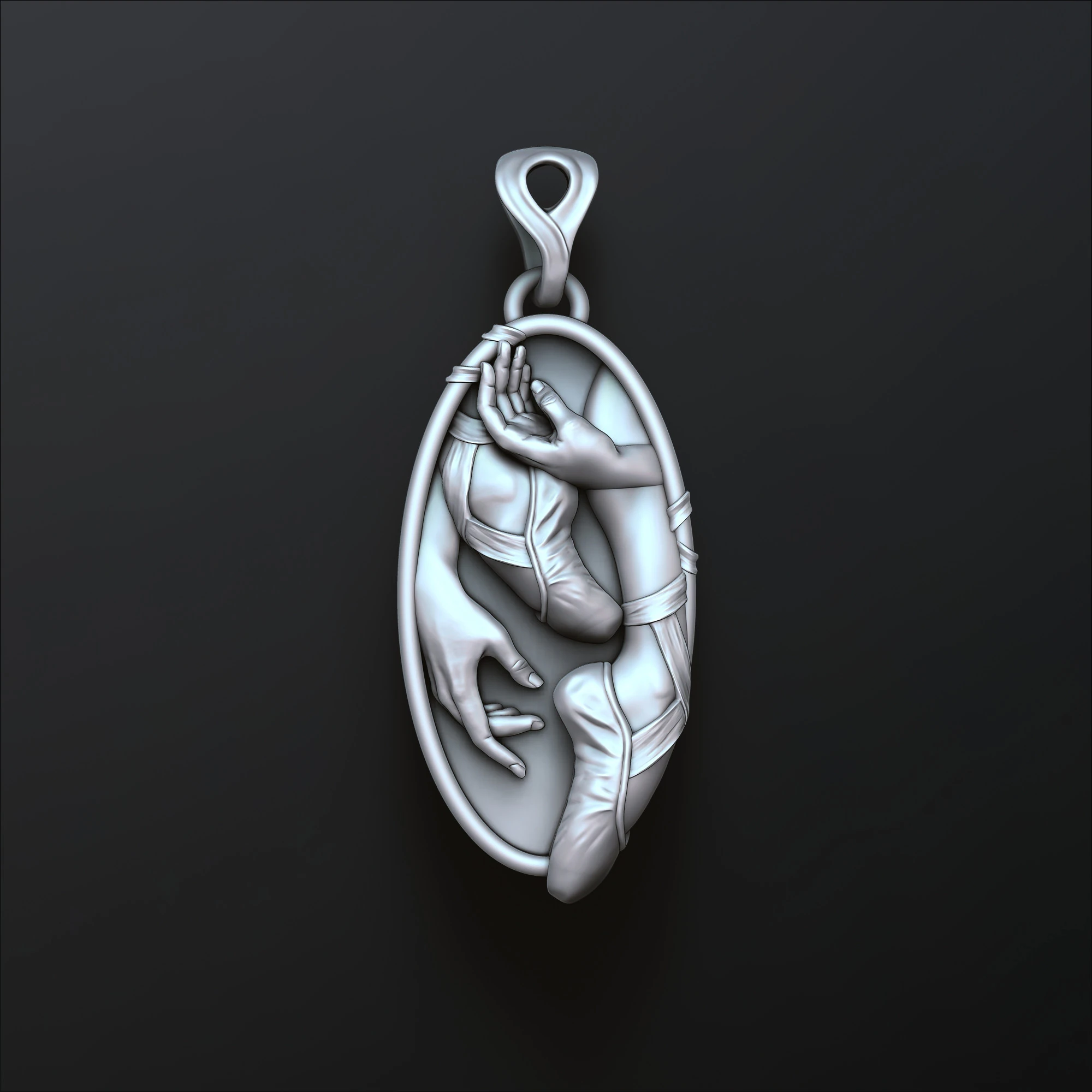 Ballet Dancer Pendant 3D print model 3D Print Model .c4d .max .obj .3ds .fbx .stl .blend 