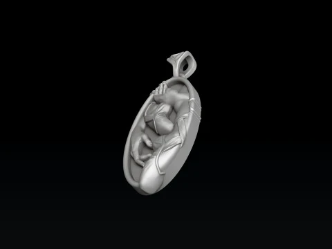 Ballet Dancer Pendant 3D print model 3D Print Model