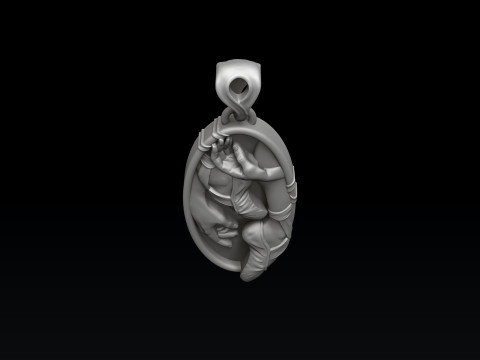 Ballet Dancer Pendant 3D print model 3D Принт Модель