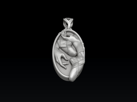 Ballet Dancer Pendant 3D print model 3D Принт Модель