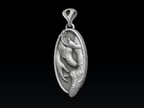 Ballet Dancer Pendant 3D print model 3D Принт Модель