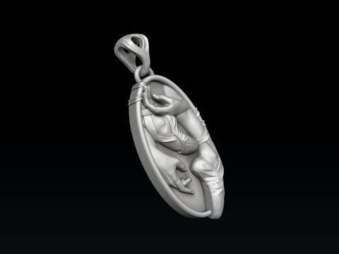 Ballet Dancer Pendant 3D print model 3D Принт Модель