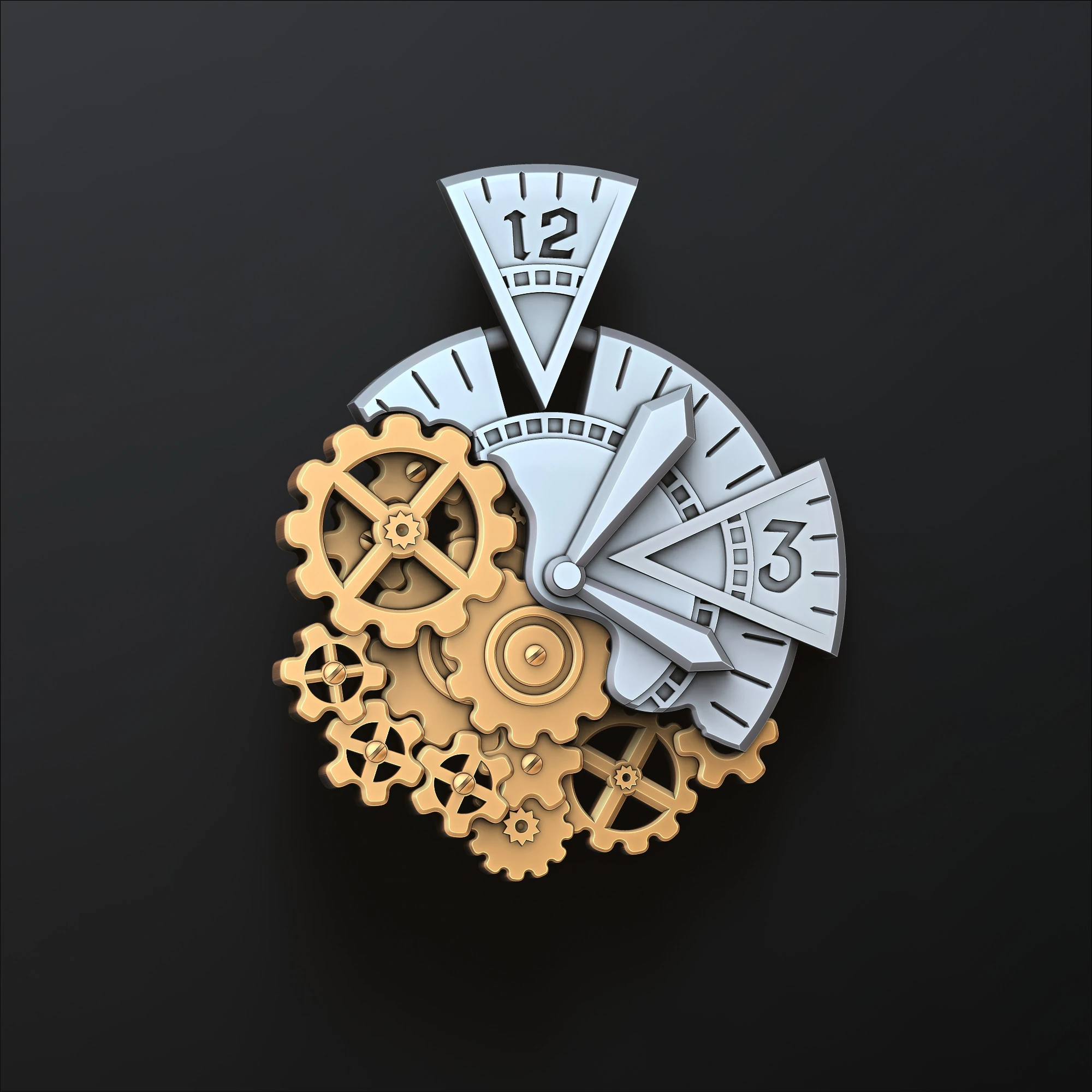 Time Pendant 3D print model 3D Print Model .c4d .max .obj .3ds .fbx .stl .blend 