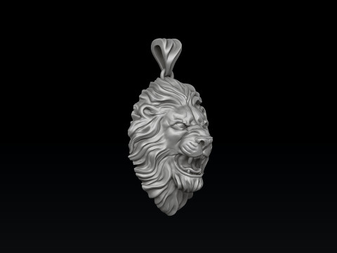 Lion Pendant V2 3D print model 3Dプリントモデル