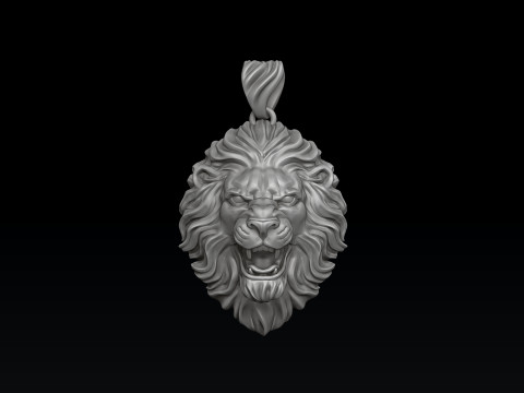 Lion Pendant V2 3D print model 3Dプリントモデル